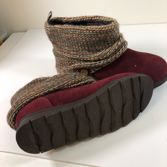 Women Mukluks  Patti suede/knitted shaft booties 9 - Picture 4 of 6